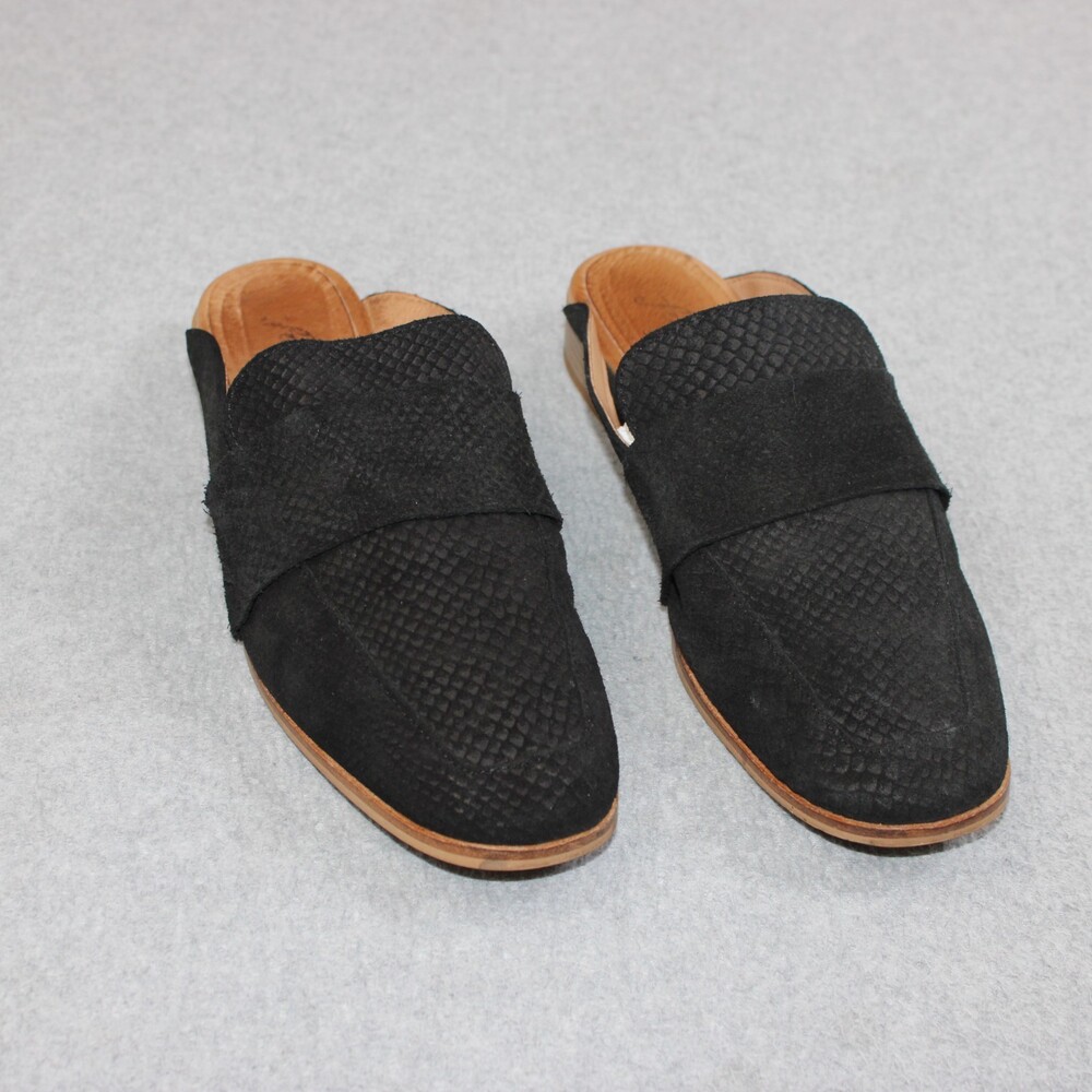 Free People Shoes Womens Size 8 Black Flats Slip On Mule Comfort Boho Classic